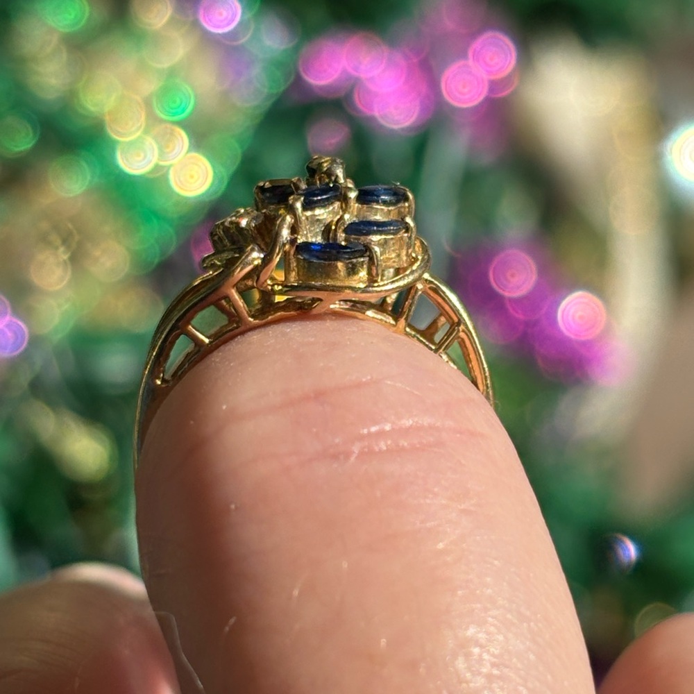 HOLD for morr790 14k Sapphire Diamond Ring NFS - Picture 7 of 16